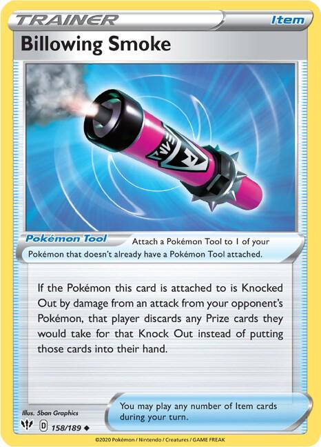 Billowing Smoke 158/189 Uncommon Darkness Ablaze Pokémon card