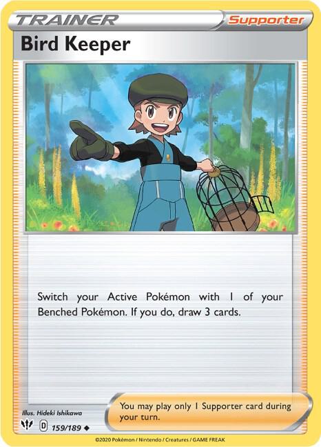 Bird Keeper 159/189 Uncommon Darkness Ablaze Pokémon card