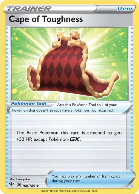 Cape of Toughness 160/189 Uncommon Darkness Ablaze Pokémon card