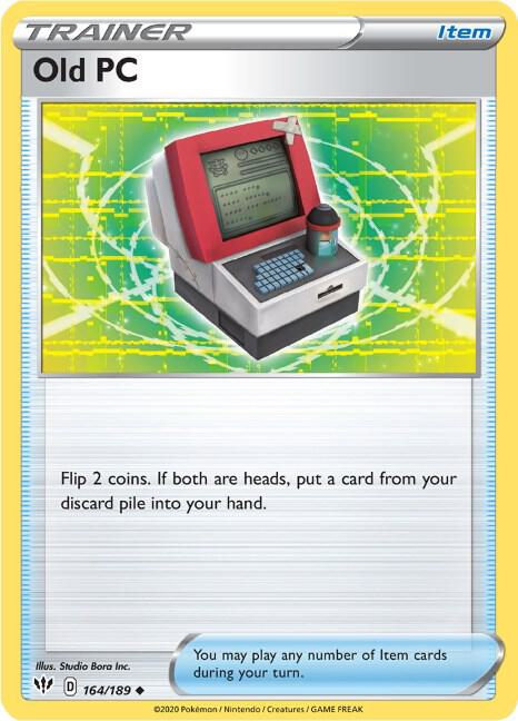 Old PC - 164/189 Uncommon SWSH03: Darkness Ablaze