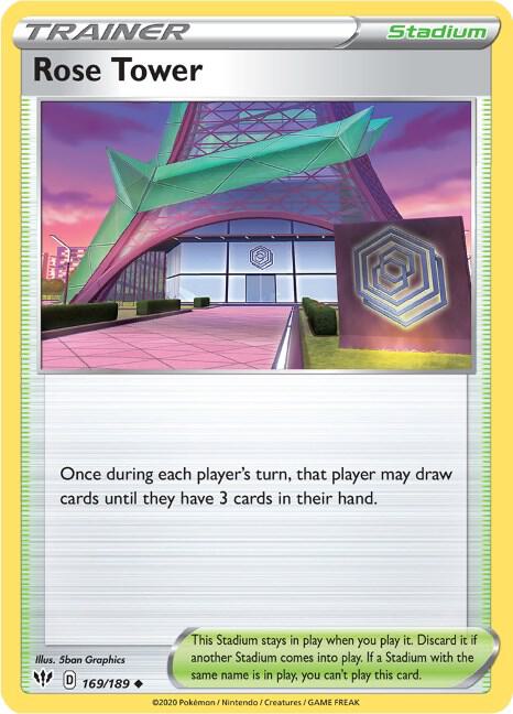 Rose Tower 169/189 Uncommon Darkness Ablaze Pokémon card