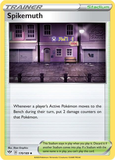 Spikemuth 170/189 Uncommon Darkness Ablaze Pokémon card
