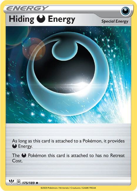 Hiding D Energy 175/189 Uncommon Darkness Ablaze Pokémon card