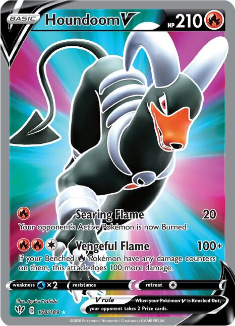 Houndoom V (Full Art) 178/189 Ultra Rare Darkness Ablaze Pokémon card