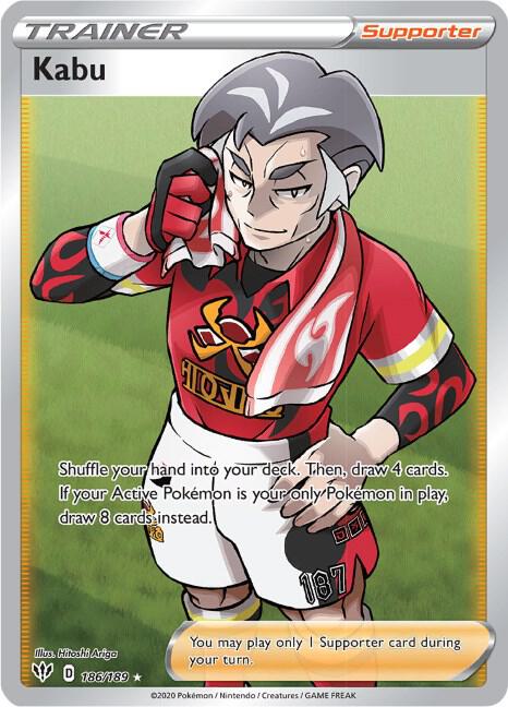 Kabu (Full Art) 186/189 Ultra Rare Darkness Ablaze Pokémon card