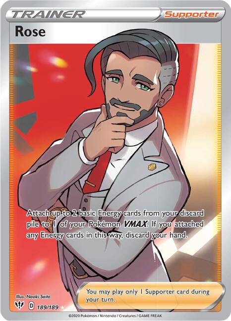 Rose (Full Art) 189/189 Ultra Rare Darkness Ablaze Pokémon card