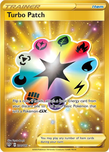 Turbo Patch (Secret) - 200/189 Secret Rare SWSH03: Darkness Ablaze