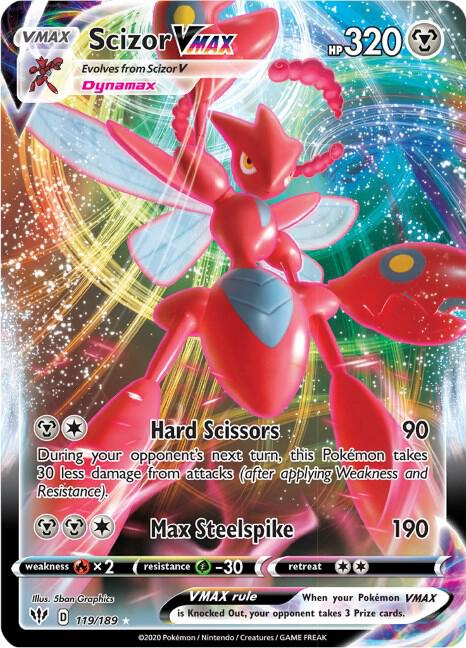 Scizor VMAX - 119/189 Ultra Rare SWSH03: Darkness Ablaze