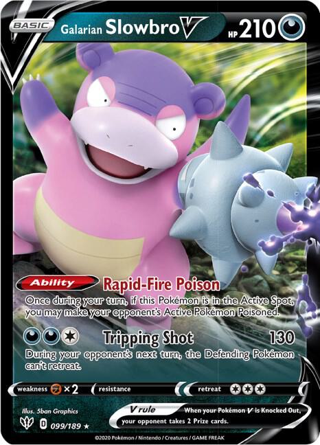 Galarian Slowbro V 099/189 Ultra Rare Darkness Ablaze Pokémon card