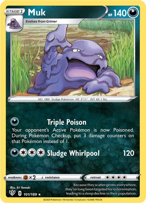 Muk - 101/189 Rare SWSH03: Darkness Ablaze