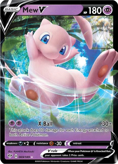 Mew V 069/189 Ultra Rare Darkness Ablaze Pokémon card