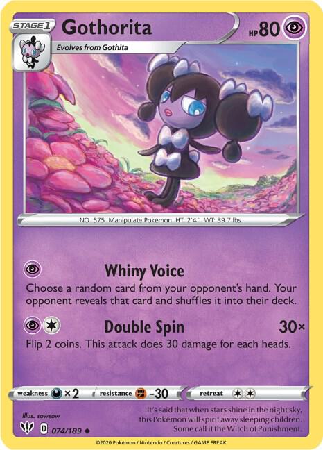 Gothorita 074/189 Uncommon Darkness Ablaze Pokémon card