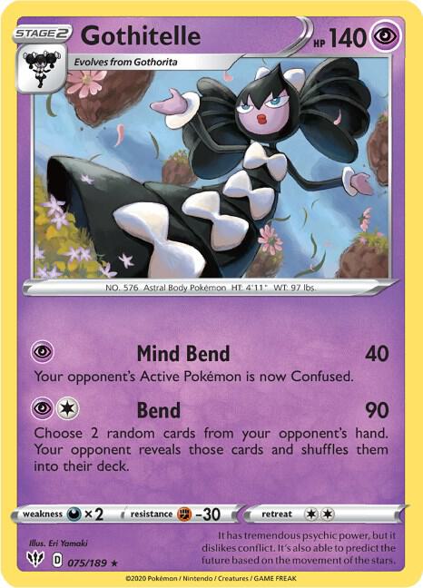 Gothitelle 075/189 Rare Darkness Ablaze Pokémon card