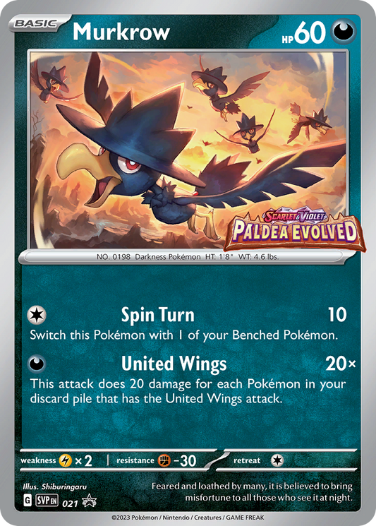 Murkrow 021/165 Promo Scarlet & Violet Black Star Promos