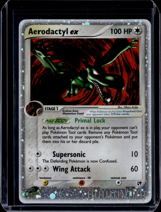 Aerodactyl ex Sandstorm #94/100 Holofoil Pokémon Card (front)