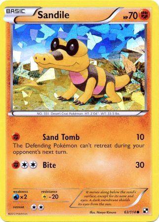 Sandile - 63/114 (Cracked Ice Holo) 063/114 Promo Miscellaneous Cards & Products Pokémon card
