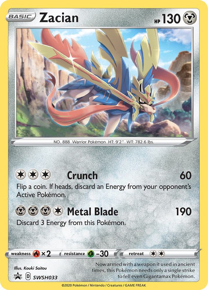 Zacian - SWSH033 - SWSH033 Promo SWSH: Sword & Shield Promo Cards