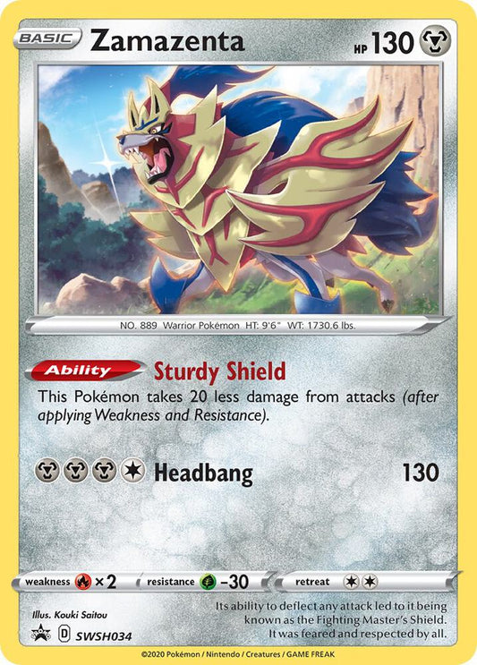 Zamazenta - SWSH034 SWSH034 Promo Sword & Shield Promo Cards Pokémon card