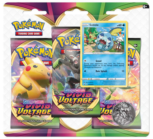 Vivid Voltage 3 Pack Blister [Sobble] Pokémon card