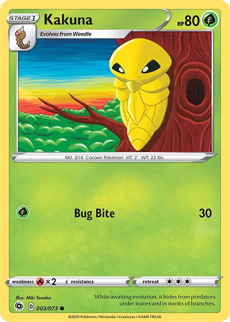 Kakuna 03/73 Common Champion's Path Pokémon card