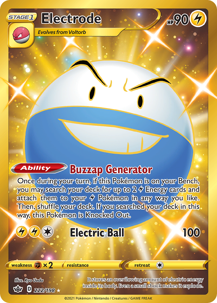 Electrode 222/198 Rare Secret Chilling Reign