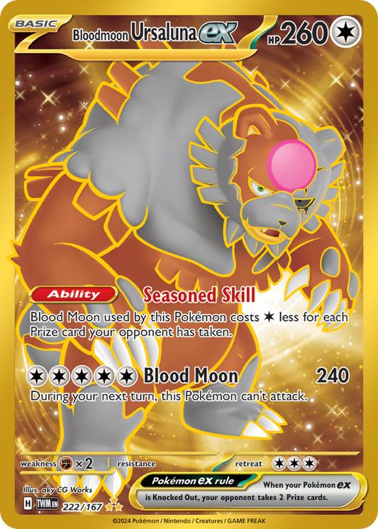 Bloodmoon Ursaluna ex 222/167 Hyper Rare Twilight Masquerade