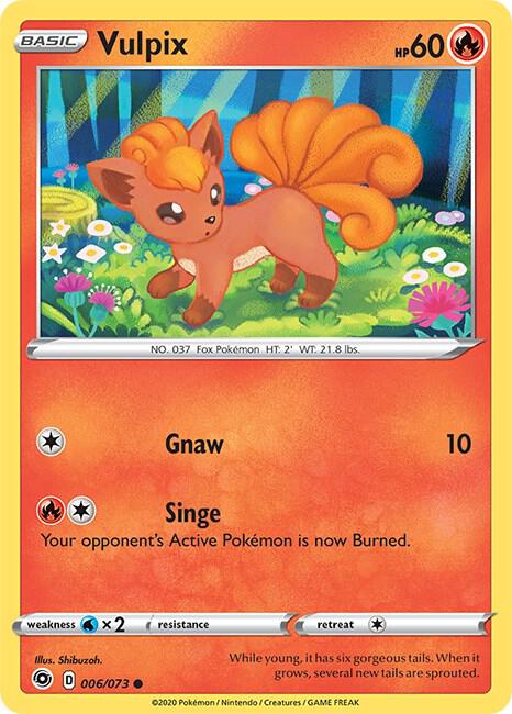 Vulpix 06/73 Common Champion's Path Pokémon card