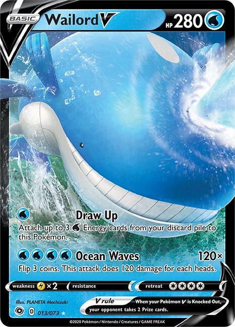 Wailord V 013/073 Ultra Rare Champion's Path Pokémon card