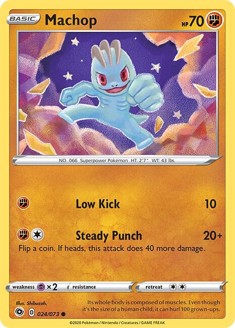 Machop 24/73 Common Champion's Path Pokémon card