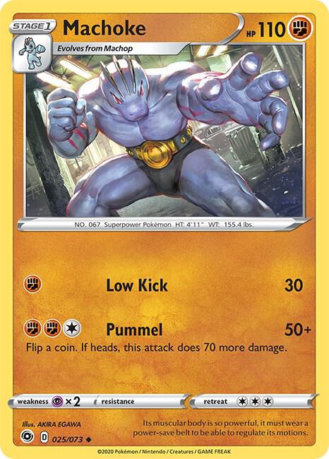 Machoke 25/73 Uncommon Champion's Path Pokémon card