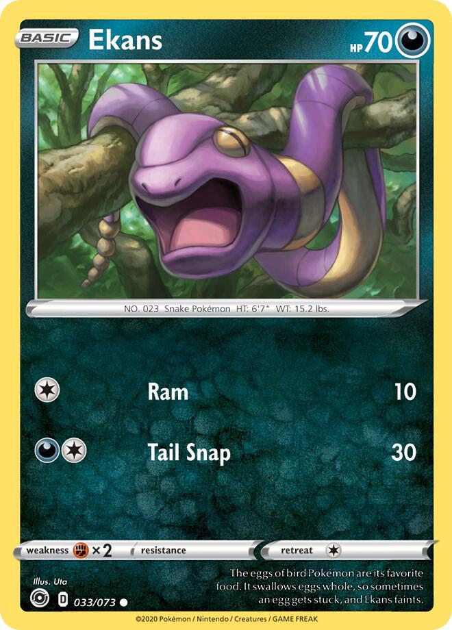 Ekans 33/73 Common Champion's Path Pokémon card