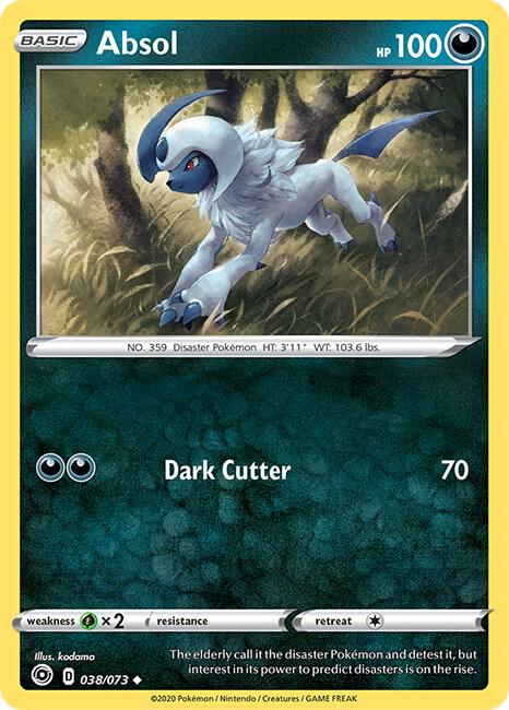 Absol 38/73 Uncommon Champion's Path Pokémon card