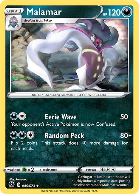 Malamar 45/73 Uncommon Champion's Path Pokémon card