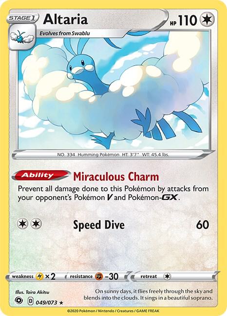 Altaria 49/73 Holo Rare Champion's Path Pokémon card