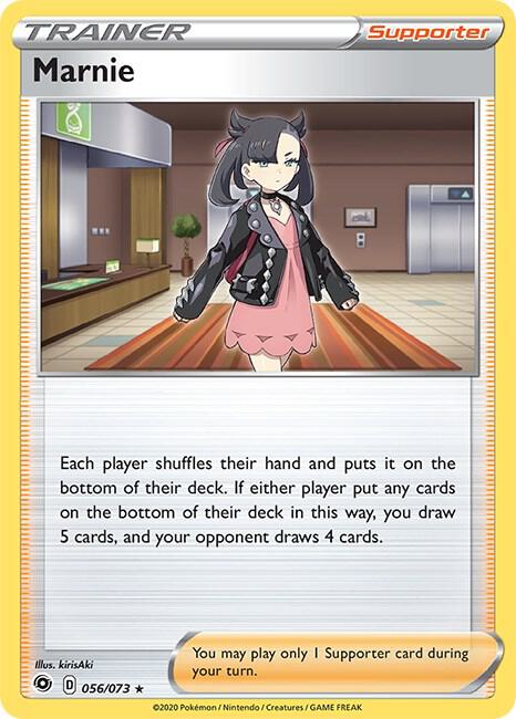 Marnie 56/73 Holo Rare Champion's Path Pokémon card