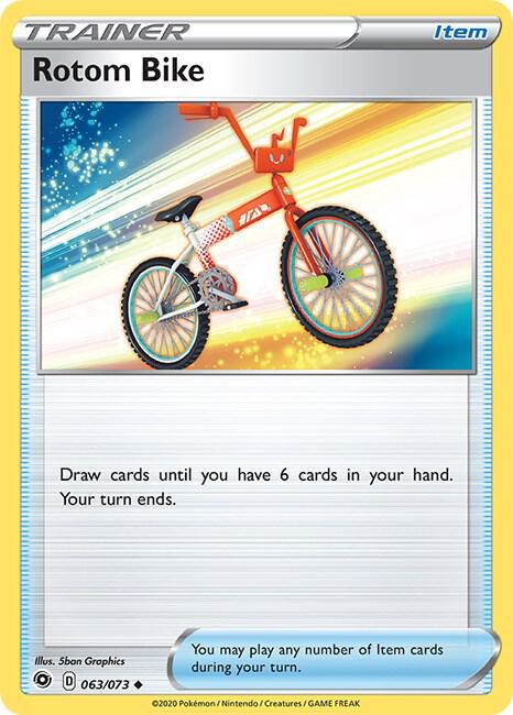 Rotom Bike 63/73 Uncommon Champion's Path Pokémon card