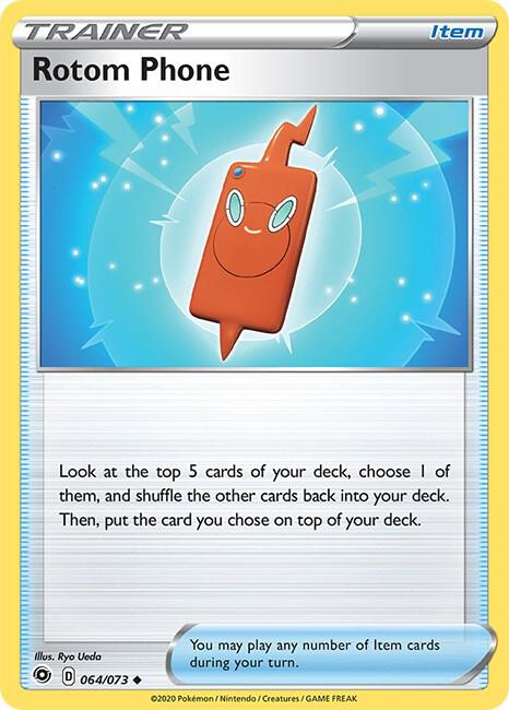 Rotom Phone 64/73 Uncommon Champion's Path Pokémon card