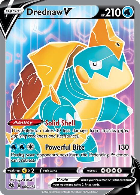 Drednaw V (Full Art) 69/73 Ultra Rare Champion's Path Pokémon card