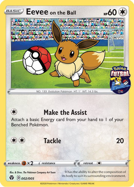 Eevee on the Ball - 002/005 (Pokemon Futsal) Promo Miscellaneous Cards & Products