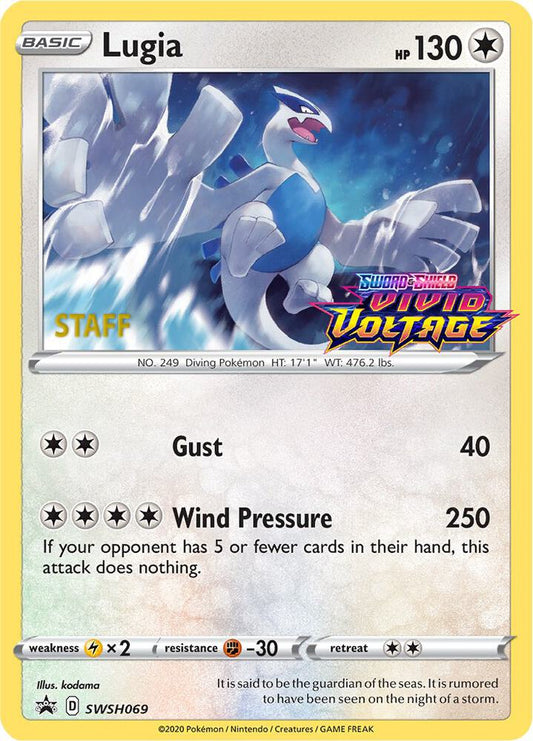 Lugia - SWSH069 (Prerelease) [Staff] SWSH069 Promo Sword & Shield Promo Cards Pokémon card