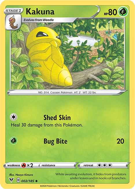 Kakuna 002/185 Uncommon Vivid Voltage Pokémon card