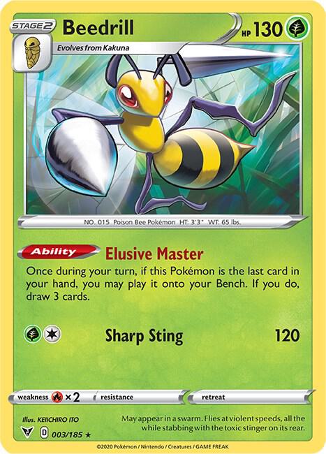 Beedrill 003/185 Rare Vivid Voltage Pokémon card