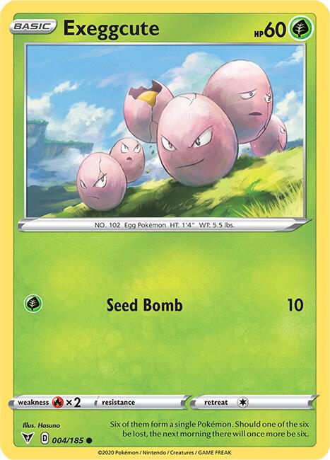 Exeggcute 004/185 Common Vivid Voltage Pokémon card