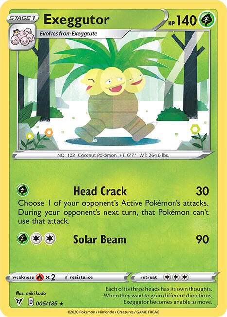 Exeggutor 005/185 Rare Vivid Voltage Pokémon card
