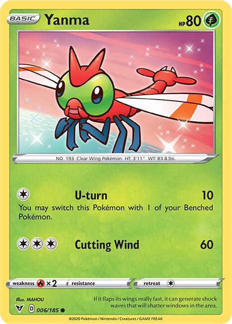 Yanma 006/185 Common Vivid Voltage Pokémon card