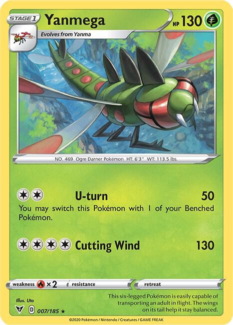 Yanmega 007/185 Rare Vivid Voltage Pokémon card