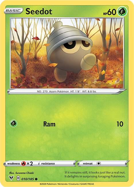 Seedot 010/185 Common Vivid Voltage Pokémon card