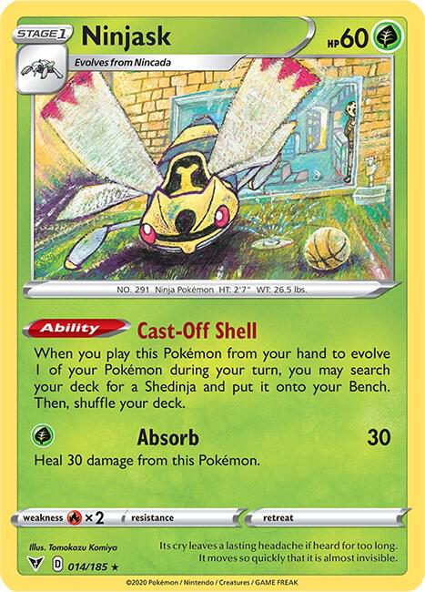 Ninjask 014/185 Rare Vivid Voltage Pokémon card