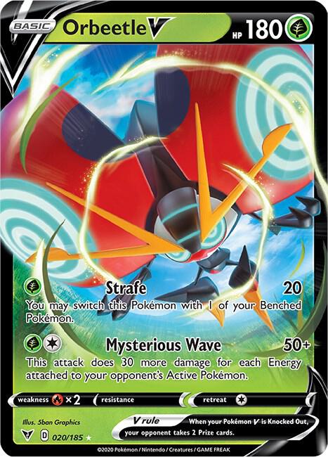 Orbeetle V 020/185 Ultra Rare Vivid Voltage Pokémon card