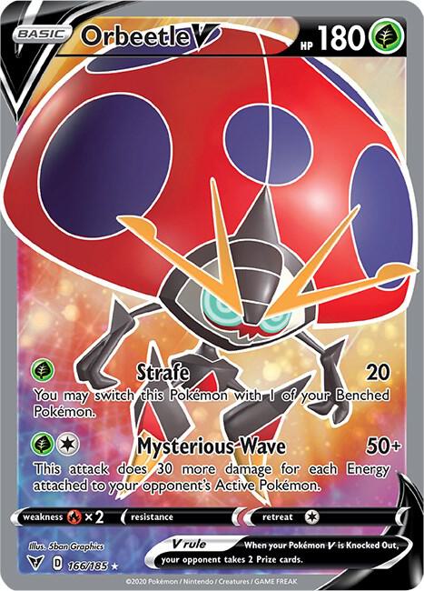 Orbeetle V (Full Art) 166/185 Ultra Rare Vivid Voltage Pokémon card